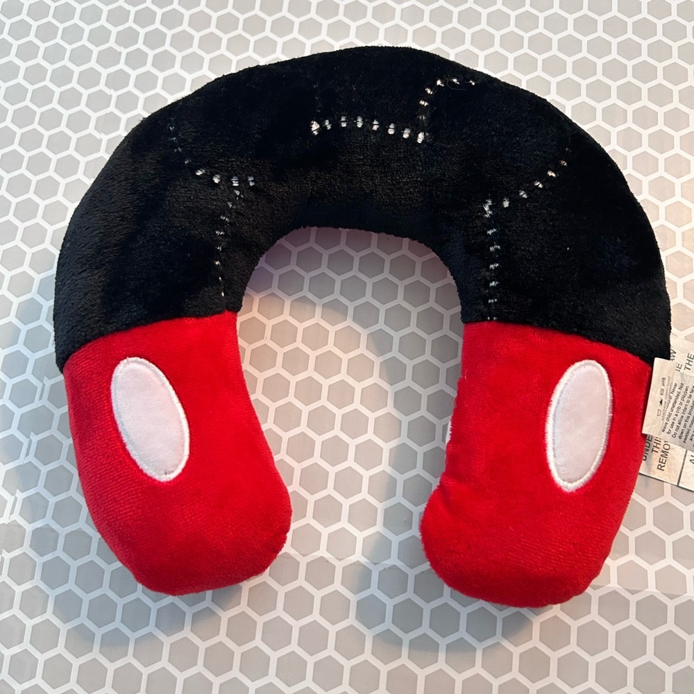 Disney Baby Black and Red Plush U-Shaped Neck Pillow
